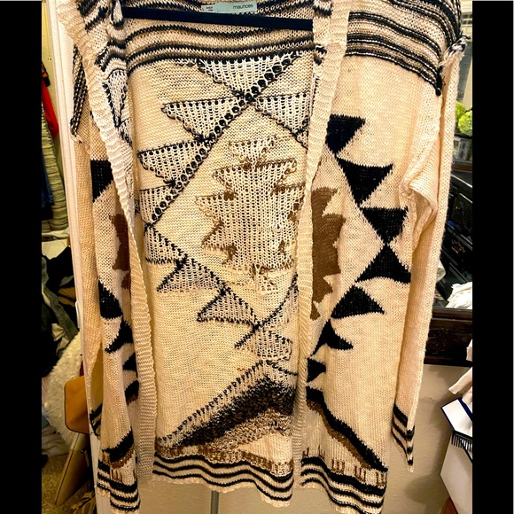 Hooded cardigan open front - Picture 2 of 4